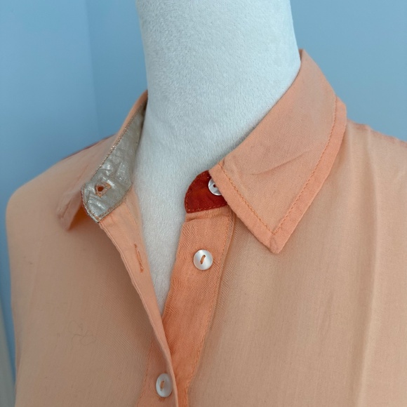 Free People Rainbow Rays Button Up Oversized Tunic Size XS - Picture 4 of 10